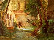 Charles Blechen Monastery in the Wood oil on canvas